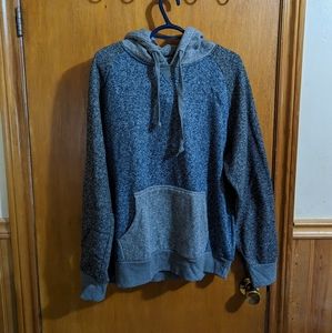 Urban Heritage Two-Toned Drawstring Hoodie, Static Blue/Gray, XL